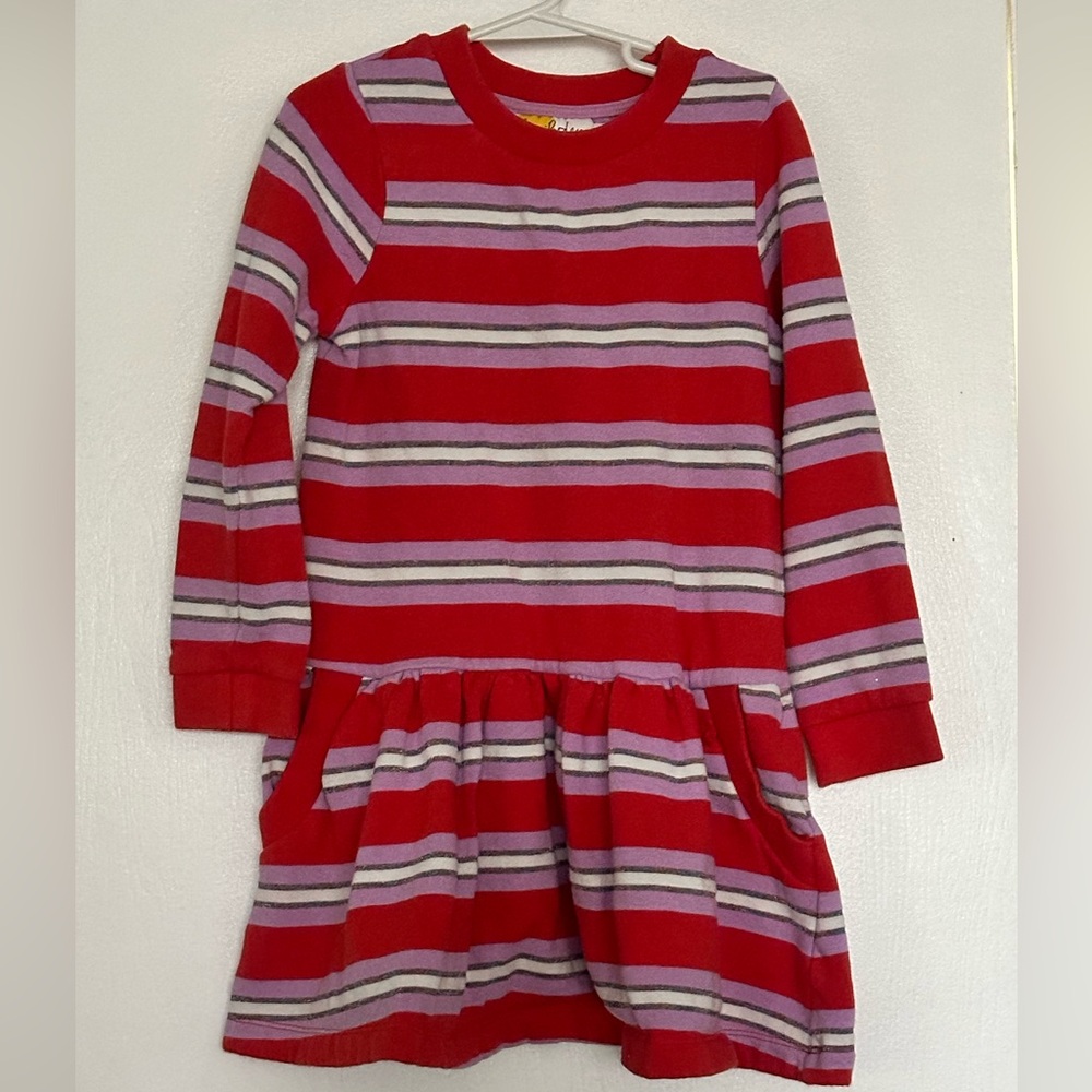 Girls Mini Boden Long Sleeve Dress